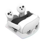 Charging Dock for Meta Quest 3S VR LED Charging Station Display Stand and Controller Mount for Meta Quest 3S/3/2 VR Headset - Image 2