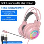 G58 G60 Gaming Headset 7.1 Stereo SVirtual Surround Bass Earphone Headphone with Mic LED Light for Computer PC Gamer Foldable - Image 2