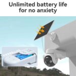 IMOU AOV PT 5MP With Solar Panel 360° PTZ Outdoor Security Camera 4G LTE Wifi Network 10000mAh Battery Auto Tracking IP Camera - Image 2