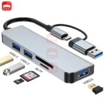 USB C Hub USB Splitter 8 in 1 USB Extender with 4 USB Port 1 USBC Port TF/SD Card Reader Audio Output Compatible for MacBook - Image 2