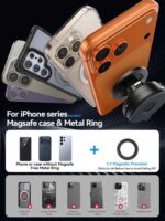 Joyroom Magnetic Car Phone Holder New Upgrade 360° Phone Holder Universal Vacuum Magnetic Car Phone Mount for iPhone Samsung