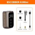 BSCOBBER cycle pump for bicycle A5mini Rechargeable Wireless bike pump electric High Pressure Bicycle Accessories Tire Inflator - Image 2