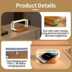 Quick Charge Wireless Charger with LED Night Lamp & Short-Circuit Protection for iPhone/Smartphone Fast Charging Station - Image 2