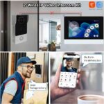 2 Wire Digital Video Intercom System, 7 Inch Wireless WIFI Monitor 1080P Doorphone Camera Video Doorbell IC Card Tuya APP Unlock - Image 2