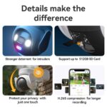 IMOU AOV PT 5MP With Solar Panel 360° PTZ Outdoor Security Camera 4G LTE Wifi Network 10000mAh Battery Auto Tracking IP Camera - Image 3