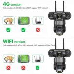 Wifi 3 Lens IP PTZ Network CCTV Camera 4G Sim Card Wireless 360 Monitor Outdoor Waterproof Security Cameras - Image 3