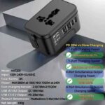 5-In-1 Travel Charger,World All In One Universal Travel Adapter, Two Type C +Two USB FAST Charging Ports For Travel, Home - Image 3