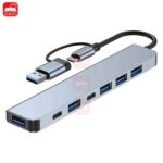 USB C Hub USB Splitter 8 in 1 USB Extender with 4 USB Port 1 USBC Port TF/SD Card Reader Audio Output Compatible for MacBook - Image 3