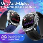 2025 NOYAFA New Air Pump Smart Watch Airbag Precision Measure Sphygmomanometer Heart Rate ECG Uric Acid NFC - Image 3