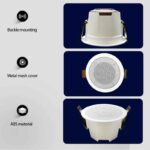 2 Inch mini home audio audience Bluetooth Ceiling Speaker Stereo sound Indoor music speakers Built In Digital Class D Amplifier - Image 2