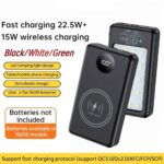6*18650 20000mAh Power Bank Case 22.5W Fast Charging 15W Wireless Charging Mobile Power Bank Housing Battery Holder For Phone - Image 3
