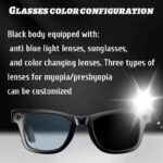 AI Smart Glasses with 8MP Camera Video Recording 100+ Languages Translation Blue LightSunglasses Bluetooth Call WIFI Men Women - Image 3