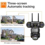Wifi 3 Lens IP PTZ Network CCTV Camera 4G Sim Card Wireless 360 Monitor Outdoor Waterproof Security Cameras - Image 4