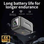 HD 4K 2K Digital Cycling Camera Small Outdoor Action Sports DV Waterproof Helmet Camorder Bicycle Recorder Clip Mini Body Camera - Image 4