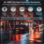 Aprilboy 4K WiFi Dash Cam for Cars Front and Rear Dual Lens Auto Dashcam Time-lapse Video Support 24H Parking Monitor Black Box - Image 3