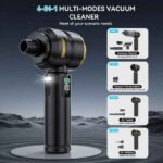 Vacuum Cleaner High Power Portable Handheld Wireless Brushless Motor Clean Machine Powerful Dust Blower Inflator Vacuum Cleaner