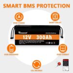 TEWAYCELL 12V 300AH LiFePO4 Battery Pack Lithium Iron Phosphate Bluetooth Grade A Built-in BMS for Solar Power System RV NO TAX - Image 4