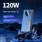 Lenovo 120W 500000mAh High Capacity Power Bank Fast Charging Powerbank Digital Display Portable Battery Charger For iPhone VIVO - Image 4