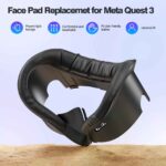 2025，Oculus Quest 3 face interface and mask pad, anti-sweat PU foam pad - VR accessory compatible with Meta Quest 3 - Image 4