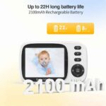 BabyStar 3.2Inch Wireless Video Baby Monitor With Lullabies Auto Night Vision Two Way Intercom Temperature Monitoring Babysitter - Image 4