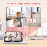 4.3 Inch Video Baby Monitor With Pan Tilt Camera 2.4G Wireless Two Way Audio Night Vision Security Camera Babysitter VB801 - Image 5