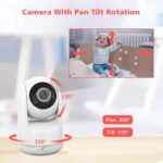 VB803 Baby Monitor 5 Inch 720P Larger Display With Camera 330° Pan 135° Tilt 3X Zoom 2 Way Audio Night Vision Babysitter Camera - Image 3