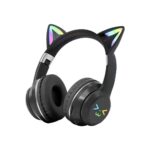 Gradient wireless Headphones RGB cute cat ear Bluetooth Earphones with microphone Stereo Music Game Earphone Girls Kids Gifts - Image 5