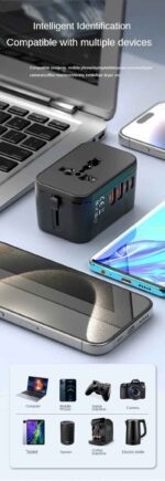 GaN Fast Charger Adapter Multi-Port 1-to-Multi Global Travel Converter for Worldwide Use - Image 5
