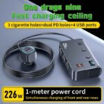 226W Car Charger Fast Charging Cigarette Lighter Split Adapter PD QC3.0 USB Voltage Display Front Rear Charge 12V 24V Truck SUV - Image 5
