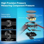 2025 NOYAFA New Air Pump Smart Watch Airbag Precision Measure Sphygmomanometer Heart Rate ECG Uric Acid NFC - Image 5