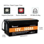 TEWAYCELL 12V 300AH LiFePO4 Battery Pack Lithium Iron Phosphate Bluetooth Grade A Built-in BMS for Solar Power System RV NO TAX - Image 5