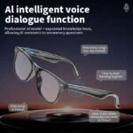 LIGE Smart Glasses Wireless Bluetooth Call Sunglasses Built-In Mic Speakers Touch Voice Assistant Intelligent Translation Glass