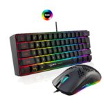 Hot selling HXSJ 61 keys V700 RGB luminous mechanical feel keyboard and mouse combos gaming set for computer game - Image 5