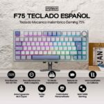 EPOMAKER AULA F75 ISO-ES 75% Spanish QWERTY Hot-Swap Gasket-Mounted Wired/Bluetooth/2.4GHz Wireless Mechanical Gaming Keyboard RGB Backlight - Image 5