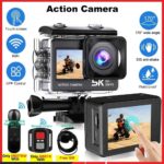Action Camera 5K 4K60FPS EIS 48MP Wi-Fi Dual Screen 170D 8X Zoom Pre Record 30M Waterproof Sport Camera With Sony IMX576 Lens - Image 3