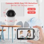 4.3 Inch Video Baby Monitor With Pan Tilt Camera 2.4G Wireless Two Way Audio Night Vision Security Camera Babysitter VB801 - Image 6