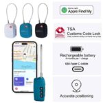 TSA Customs Code Lock Works With Apple Find My Smart Airtag Anti Loss GPS Tracker Padlock For Travel Luggage Password Changeable - Image 6