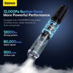 Baseus A3 Lite Car Vacuum Portable Wireless Car Vacuum Cleaner Handheld High Power Cleaning Tool for Auto Interior Dust Remova