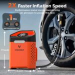 ETENWOLF ZEPHYR V3 Portable Car Compressor 160 PSI 100% Duty Cycle Car Tire Inflator 7800mAh For Cars Motorcycles Bicycles Balls - Image 4