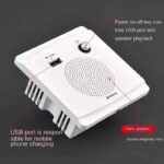 Universal Wall-mounted WiFi Bluetooth Audio with USB Charging Port Socket Panel, Home Wireless Bluetooth Speaker 86mm*86mm - Image 4
