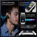 LIGE 2 In 1 TWS Headset Smart Watch 1.57" Men Women GPS Sports Fitness ECG Heart Rate Watches Bluetooth Call Music Smartwatch