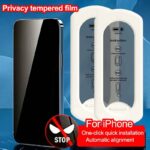 2pcs Anti peeping Screen Protector for iPhone 16 13 12 14 15 ProMax 14Plus Dust FreeTempered Glass With Alignment Mounting Cover - Image 6