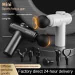 Mini USB Electric Massage Gun Deep Tissue Facial Massgaer 8 Heads Arms Back Leg Muscle Relaxing For Body Back Arm Sport Fitness