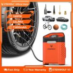 ETENWOLF ZEPHYR V3 Portable Car Compressor 160 PSI 100% Duty Cycle Car Tire Inflator 7800mAh For Cars Motorcycles Bicycles Balls