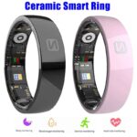 Ceramic NFC Smart Ring Womens Men Electronic Smartring 5ATM Waterproof Sports Fitness Sleep Tracker for Xiaomi Huawei Phone