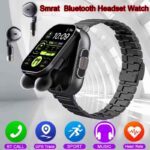 NFC Smart Watch TWS 2-in-1 Headset Bluetooth Call Heart Rate Blood Pressure Health Monitoring