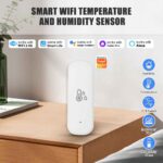 Tuya Wifi Temperature Sensor Smart Home Device Temperature And Humidity Sensor Compatible With Smart Life APP Alexa Google Voice