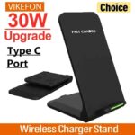 30W Wireless Charger Stand Pad For iPhone 16 15 14 13 12 Pro XR 8 X XS Max Samsung Xiaomi Induction Fast Charging Dock Station