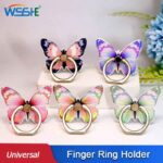 2024 New Butterfly Phone Finger Ring Holder Luxury Mobile Phone Stand Universal Smartphone Grip Magnetic Car Bracket Accessories