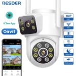 BESDER 8MP WiFi Camera PTZ Dual Screens Auto Tracking Night Vision CCTV Surveillance Camera Outdoor 4MP Security IP Camera icsee - Image 5